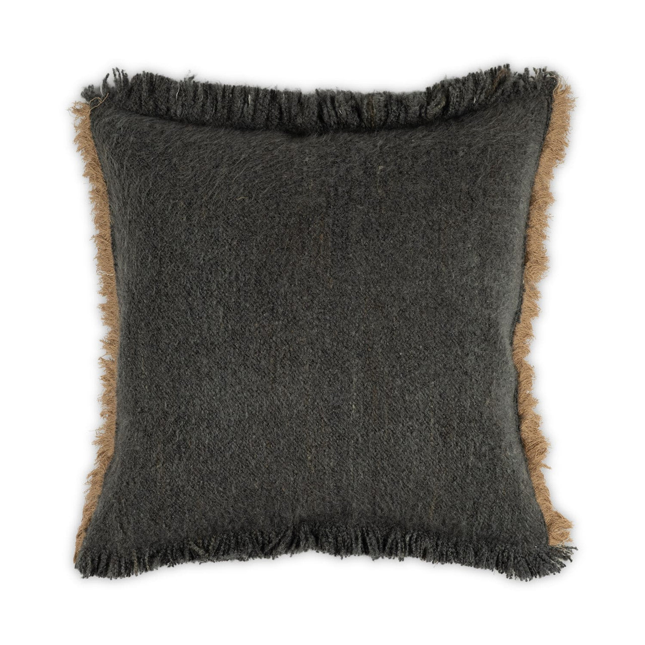 Nest Frayed Pillow Charcoal