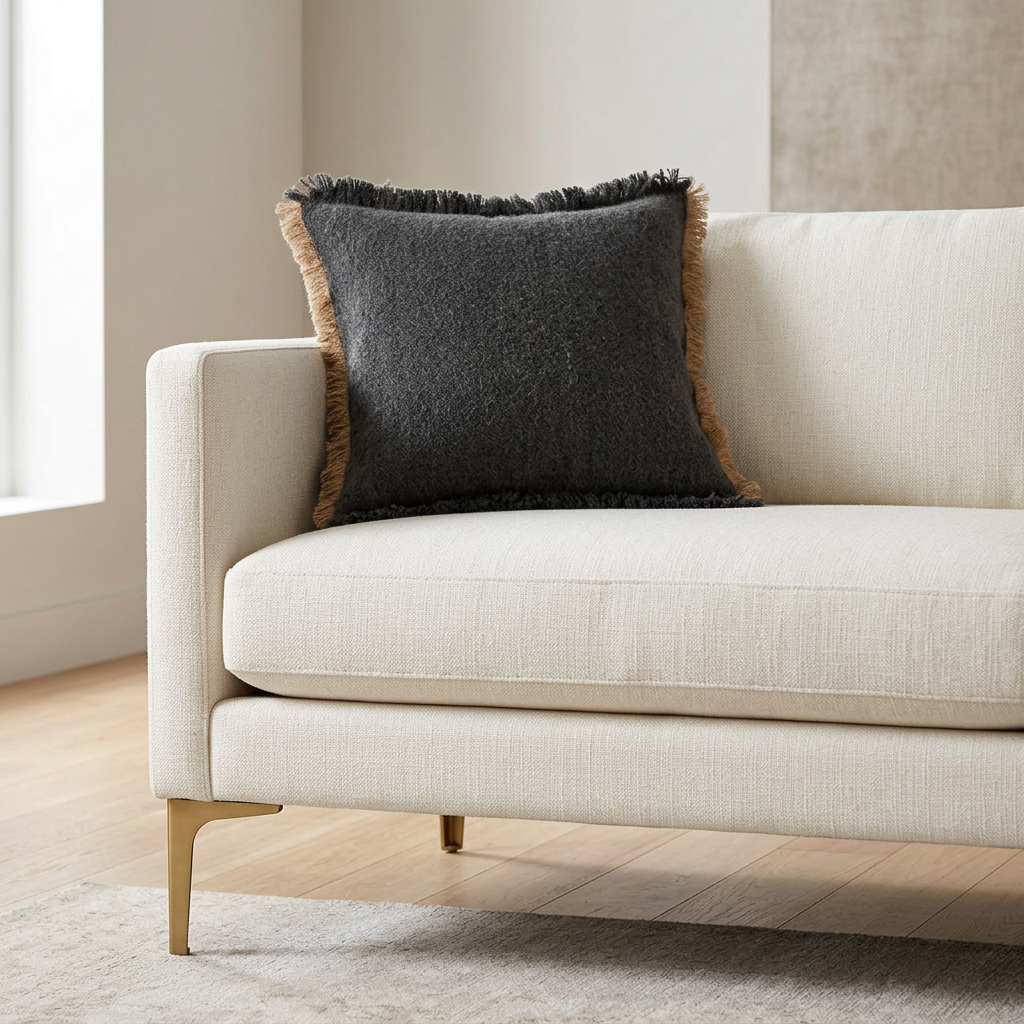 nest pillow gray neutral moss studio