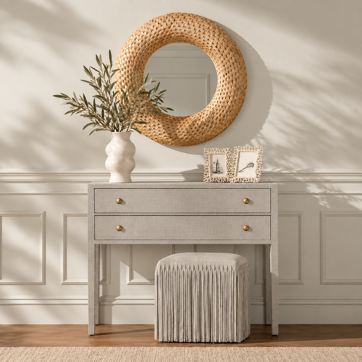Kelly Mirror Natural Woven