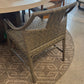 dining chair in gray rattan