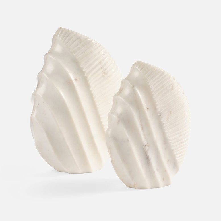 Alomar Vase Set White Marble