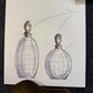 Ophis Decanters Set Antique Brass