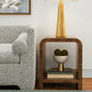 Putnam Dark Burl Wood Side Table