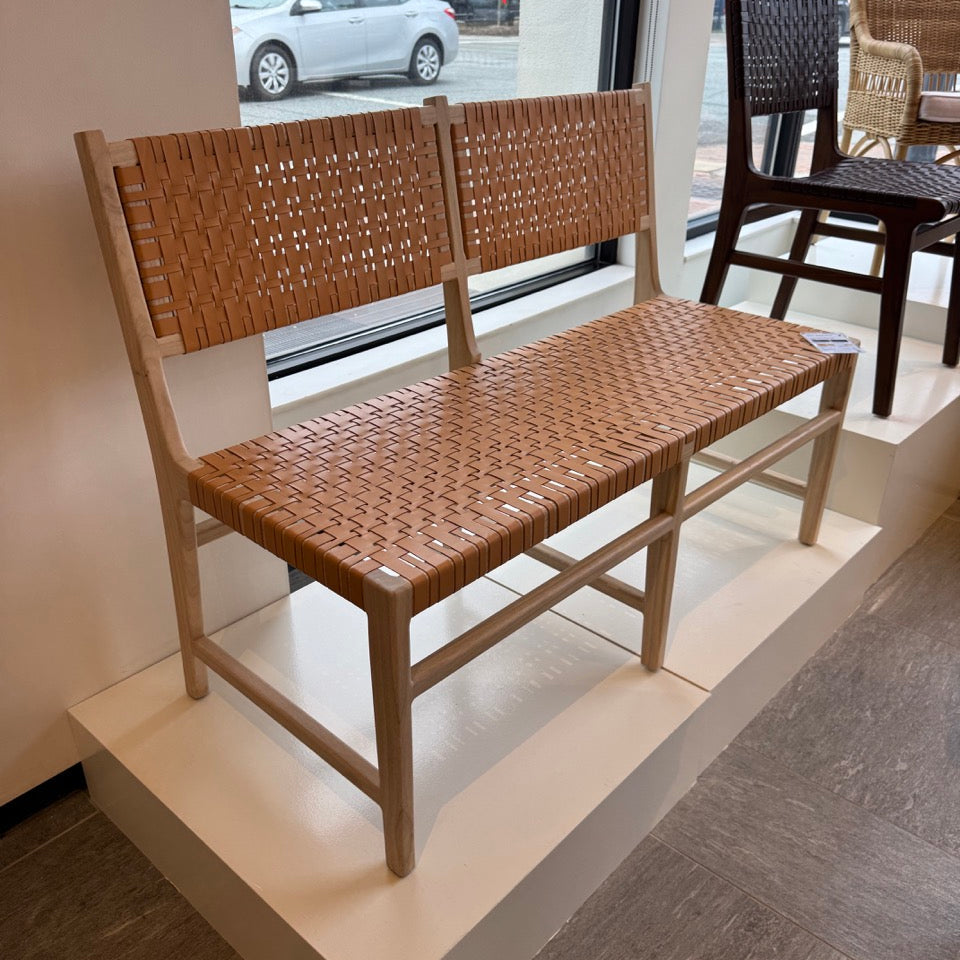 Percy Banquette Tan Leather
