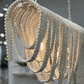 Decorative chandelier with a textured design in a room setting
