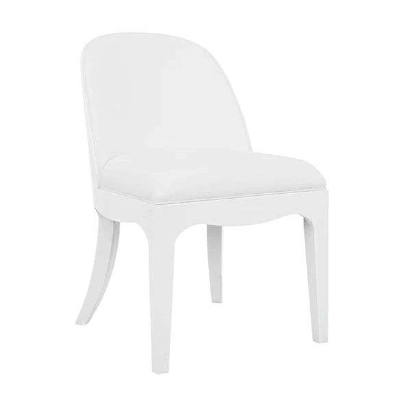 Black upholstered chair on a white background