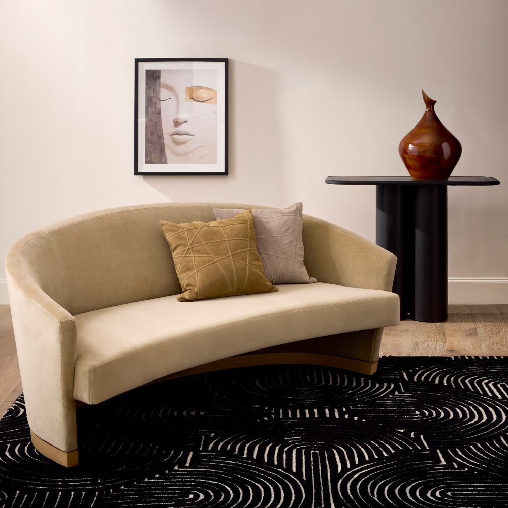 Crossroads Pillow Camel Suede