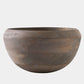 Wooden bowl on a white background