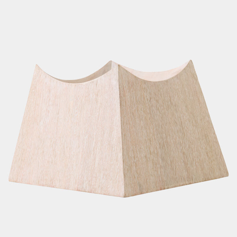 Beige and white skirt on a light gray background