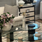 villa & house scarlotte glass coffee table wood