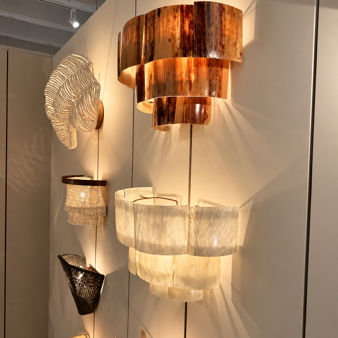 Marjorie Sconce Resin Coated Banana Bark