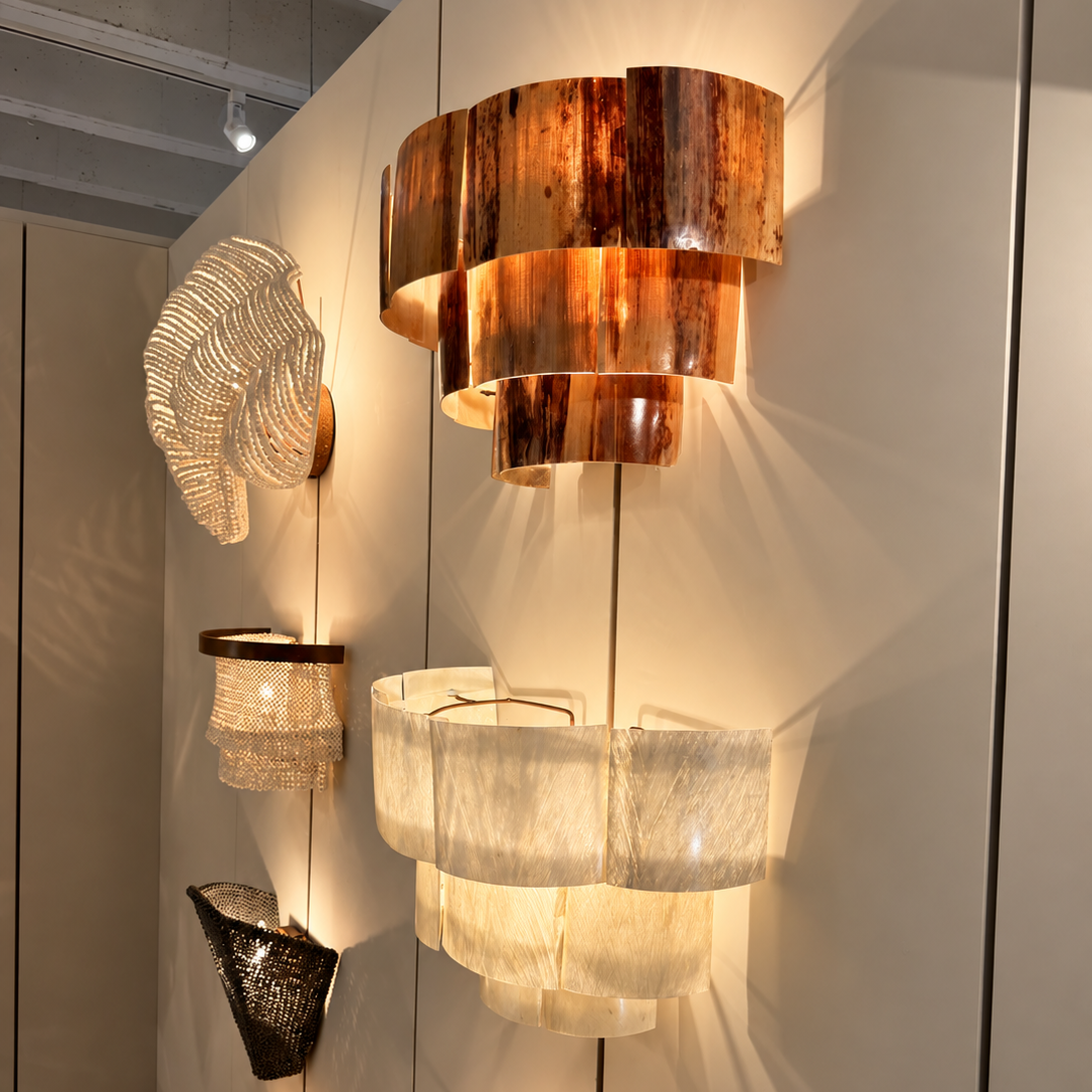 Marjorie Sconce Dark Natural Banana Bark