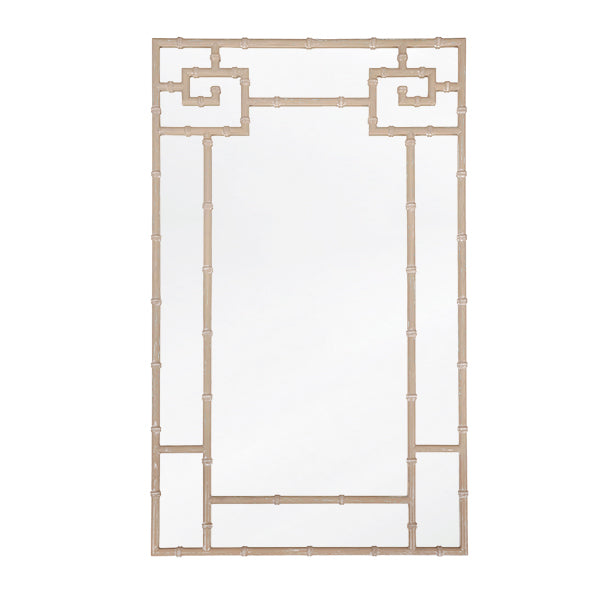 Decorative mirror with a gold frame on a white background