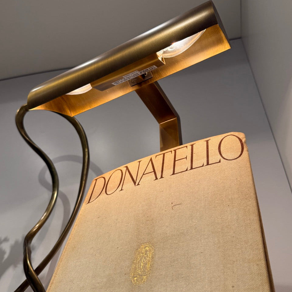 Edgar Tabletop Easel Lamp Matte Brass