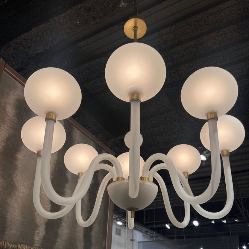 Tebaldi Chandelier Etched Glass