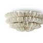 Decorative ceiling light fixture with a floral design on a white background