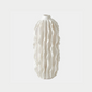 White textured vase on a light gray background