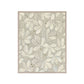 Floral patterned art print with a beige border on a white background