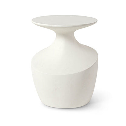 White side table on a white background