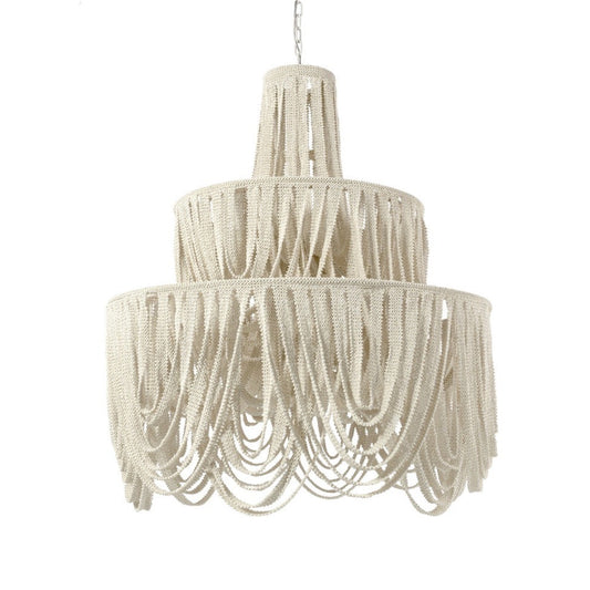 Beaded chandelier on a white background