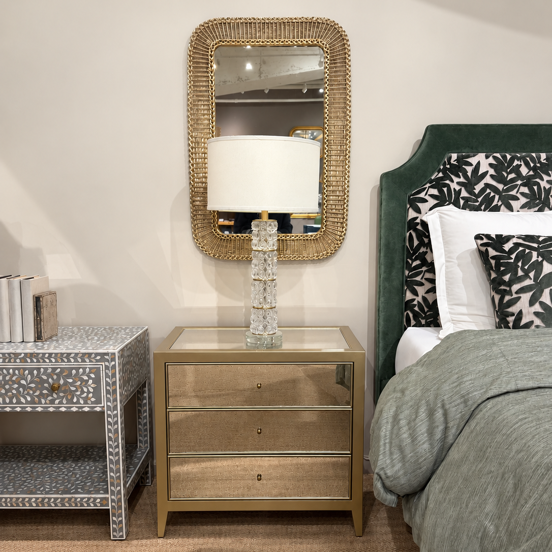Mia Double Nightstand Palladian Silver Oak