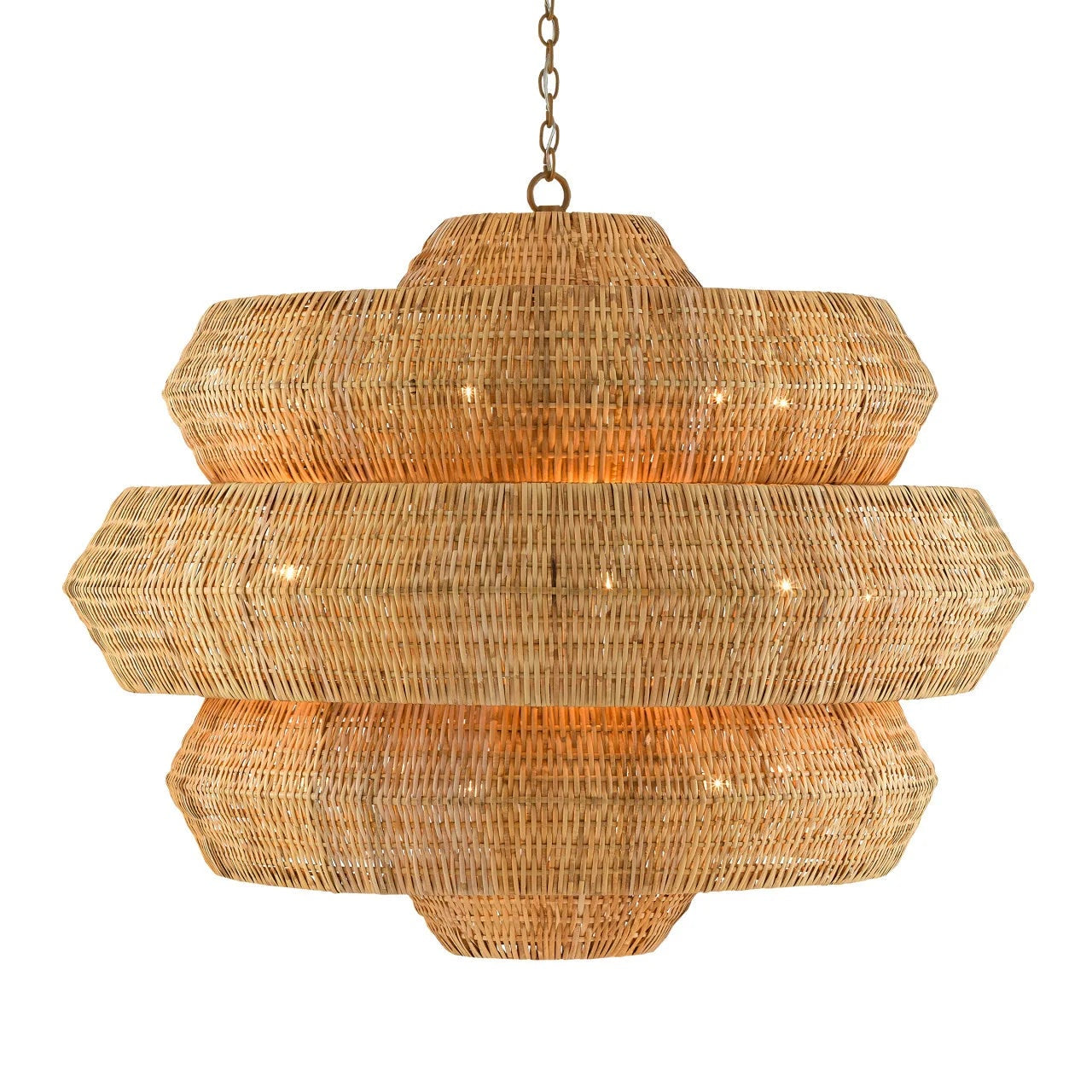 Antibes Chandelier Natural Rattan