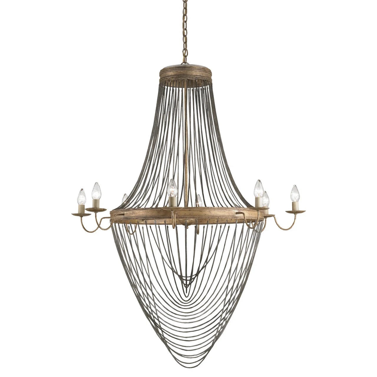 Lucien Chandelier French Gold Leaf
