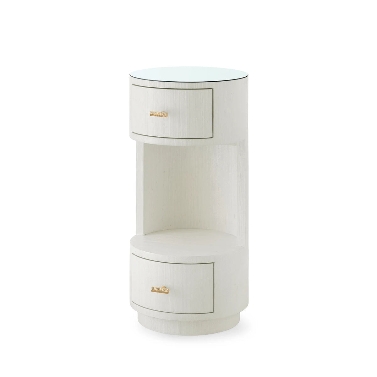 Aaron 2 Drawer Side Table Sand
