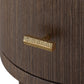 Close-up of a brown textured surface with a gold decorative element.