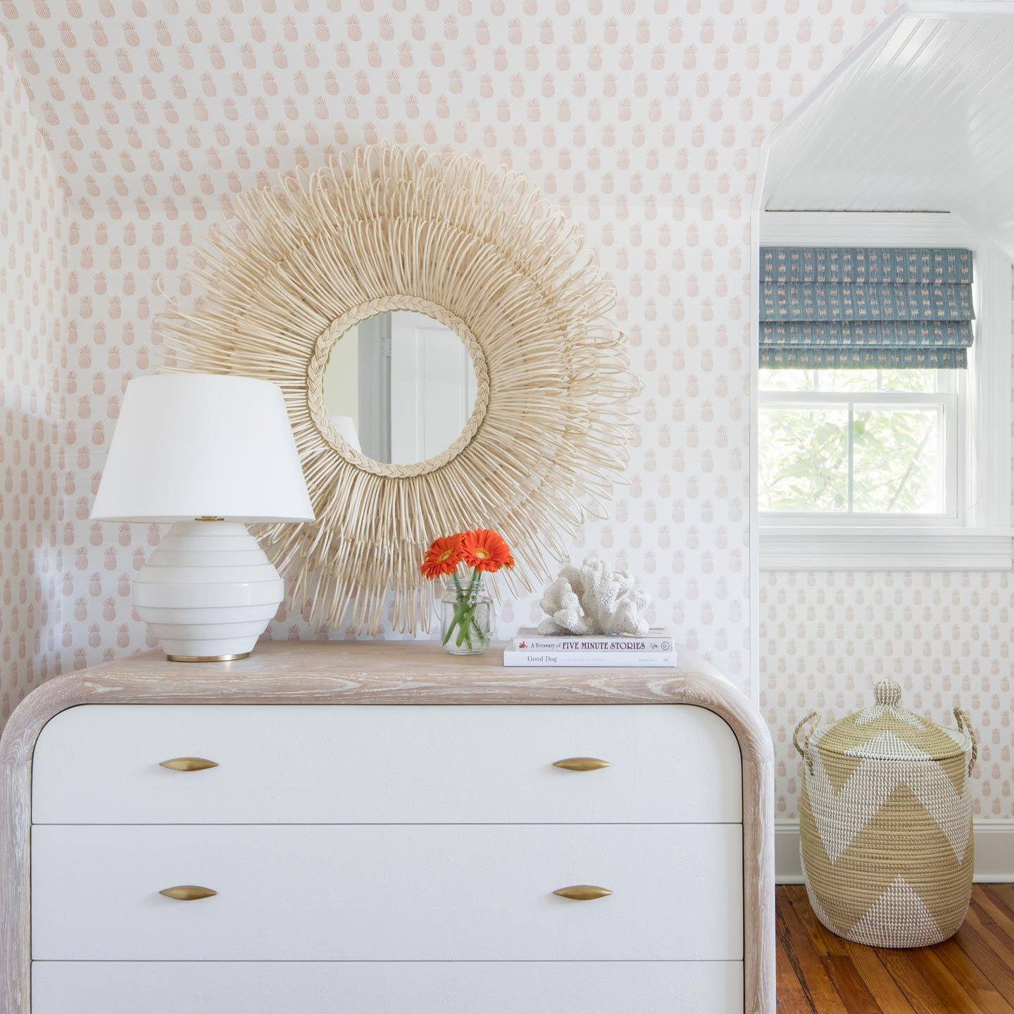 Adeera Mirror Natural White Cane