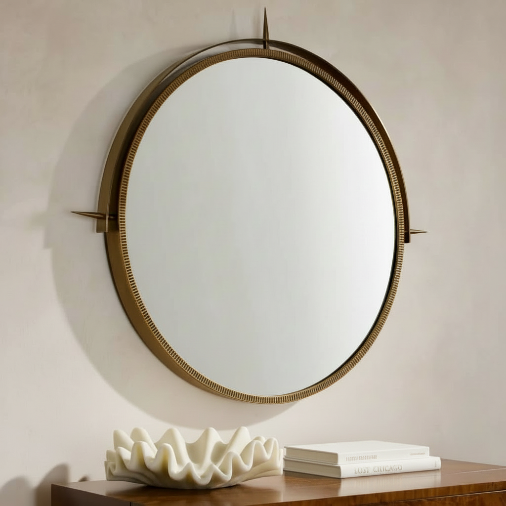 Nixon Mirror Antique Brass