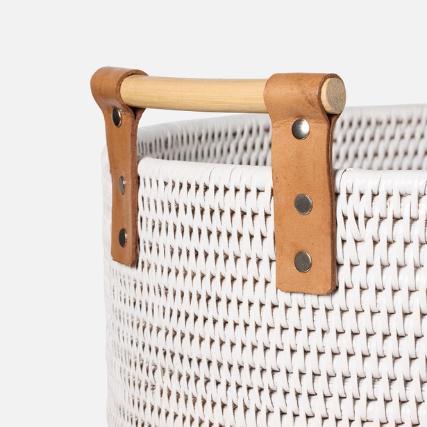 Antalya Basket White Rattan