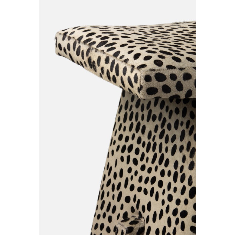 Anwen Stool Dalmation Hair on Hide