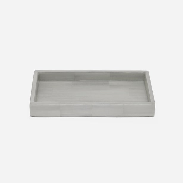 Arles Tray Light Gray Faux Horn