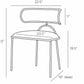 arteriors aisha dining chair diagram