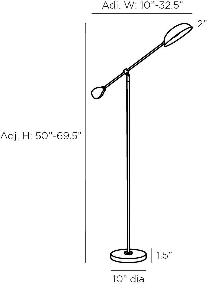 arteriors alaric floor lamp diagram