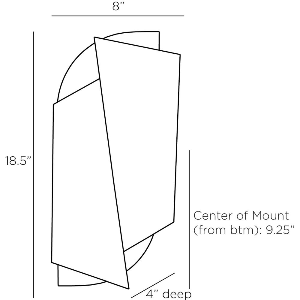 arteriors aldridge sconce diagram