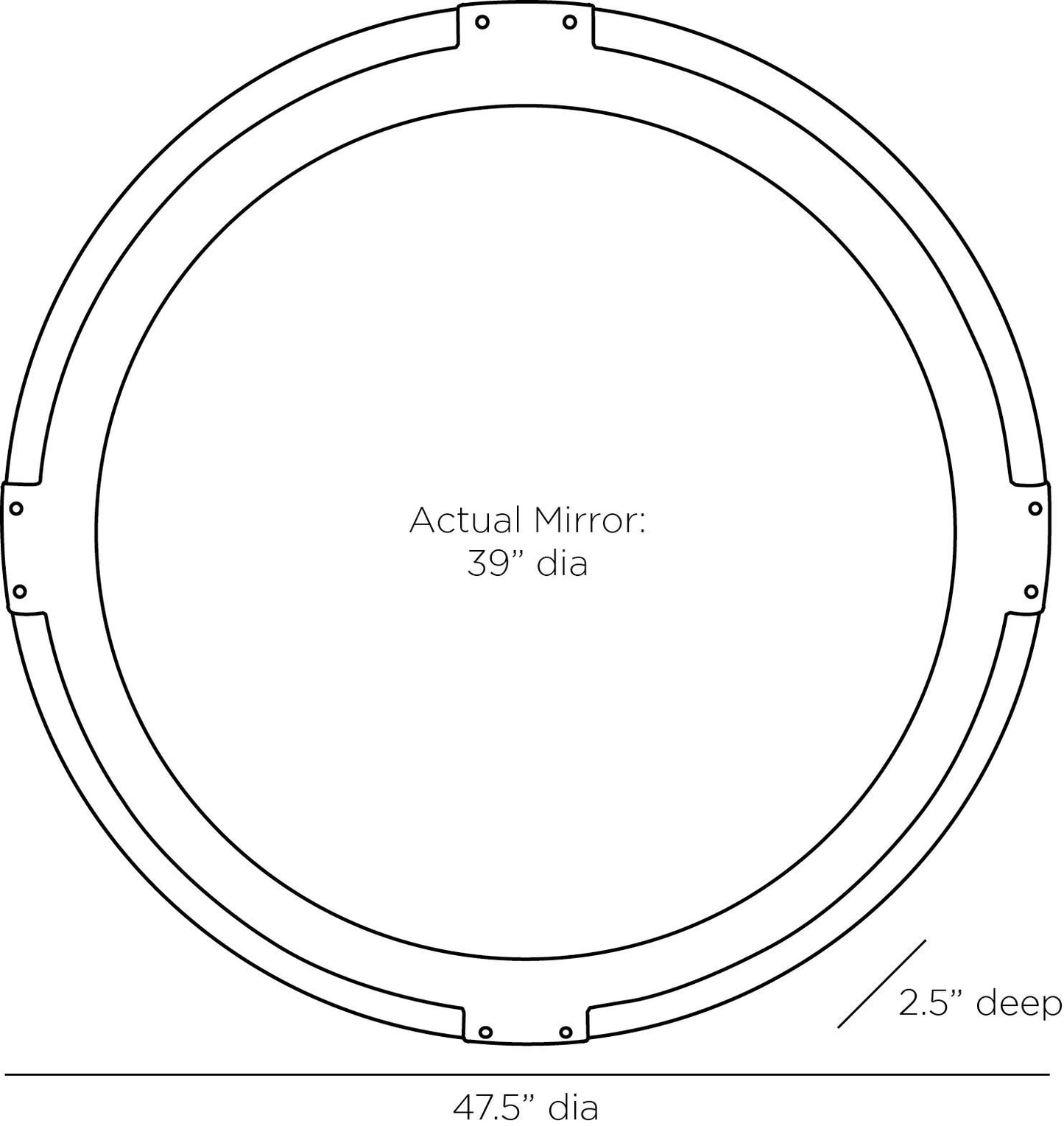 arteriors asmara mirror diagram