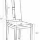 arteriors antonio dining chair diagram