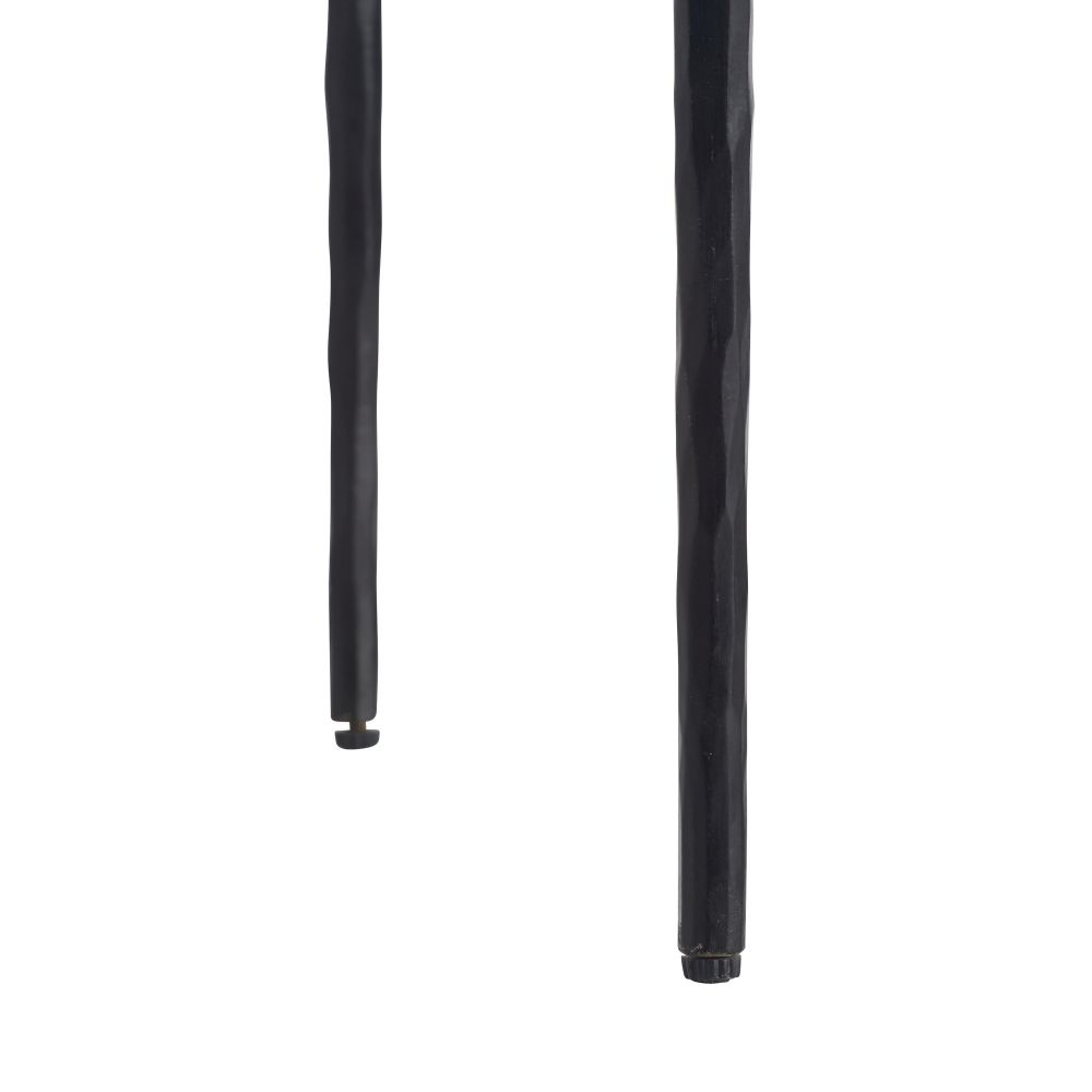 Two black antennas on a white background