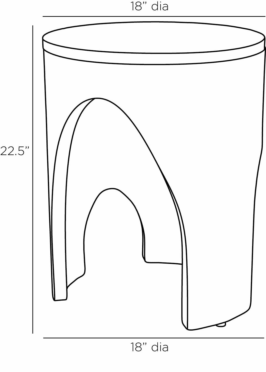 arteriors berlof end table diagram