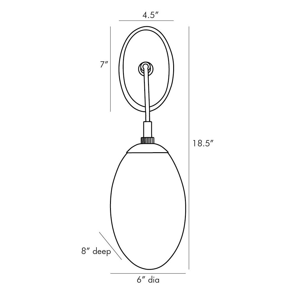 Bindi Sconce Opal Glass