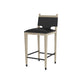 arteriors burdock bar stool graphite angle