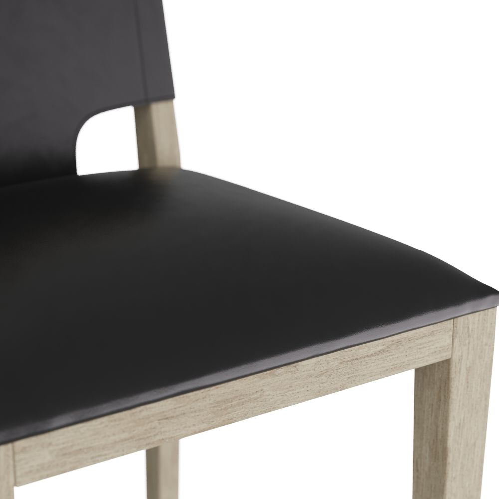 arteriors burdock bar stool graphite corner