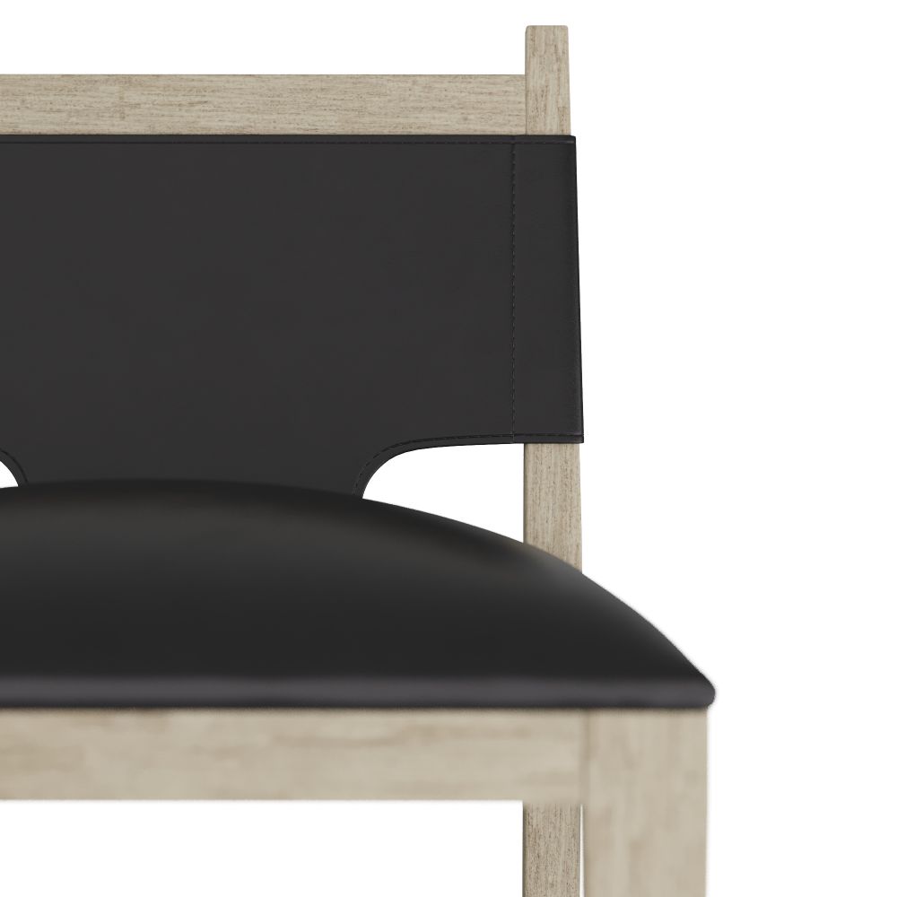 arteriors burdock bar stool graphite detail