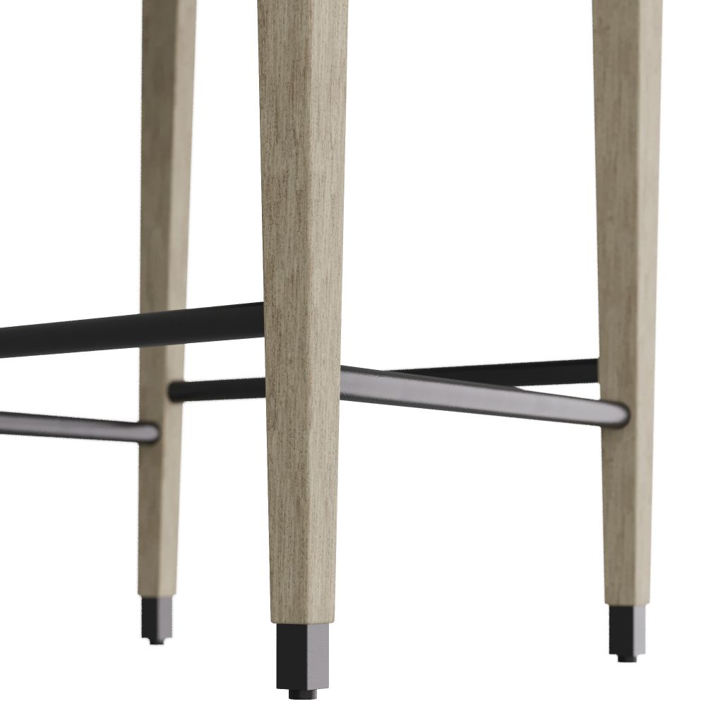 arteriors burdock bar stool graphite leg