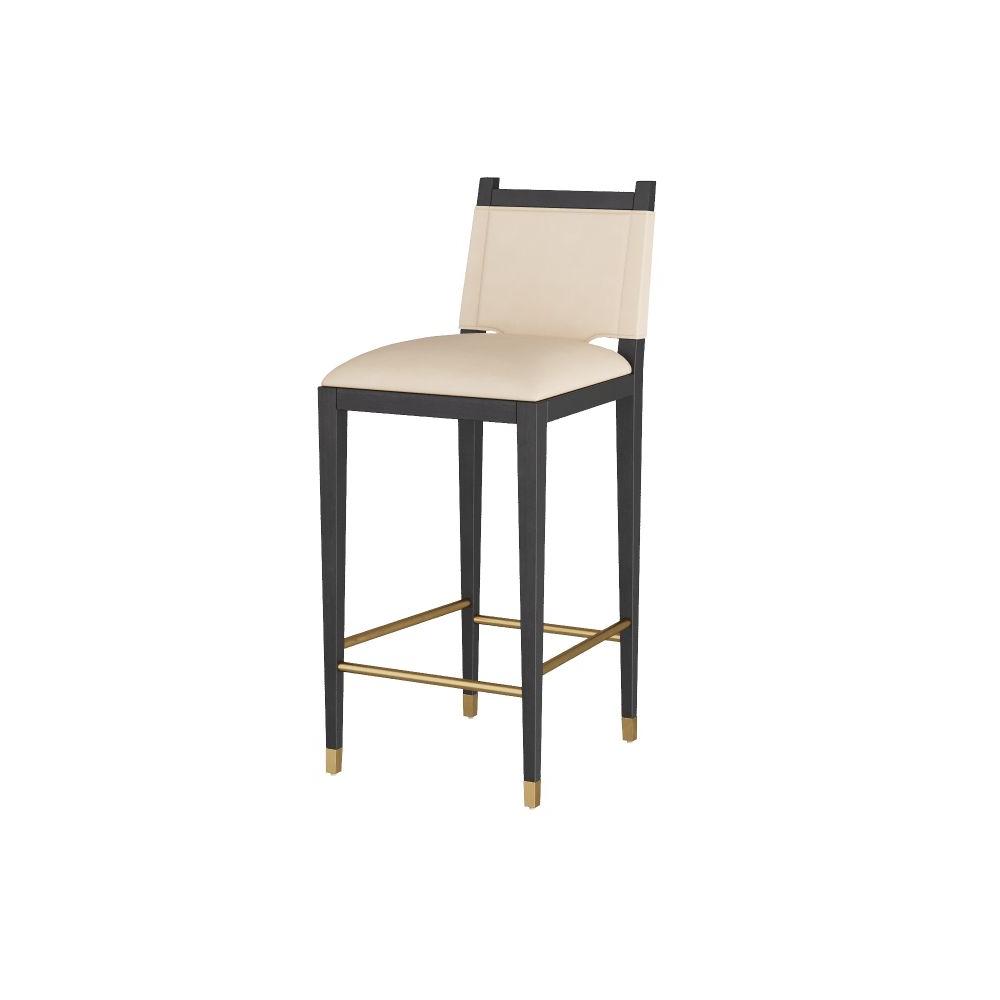 arteriors burdock bar stool ivory