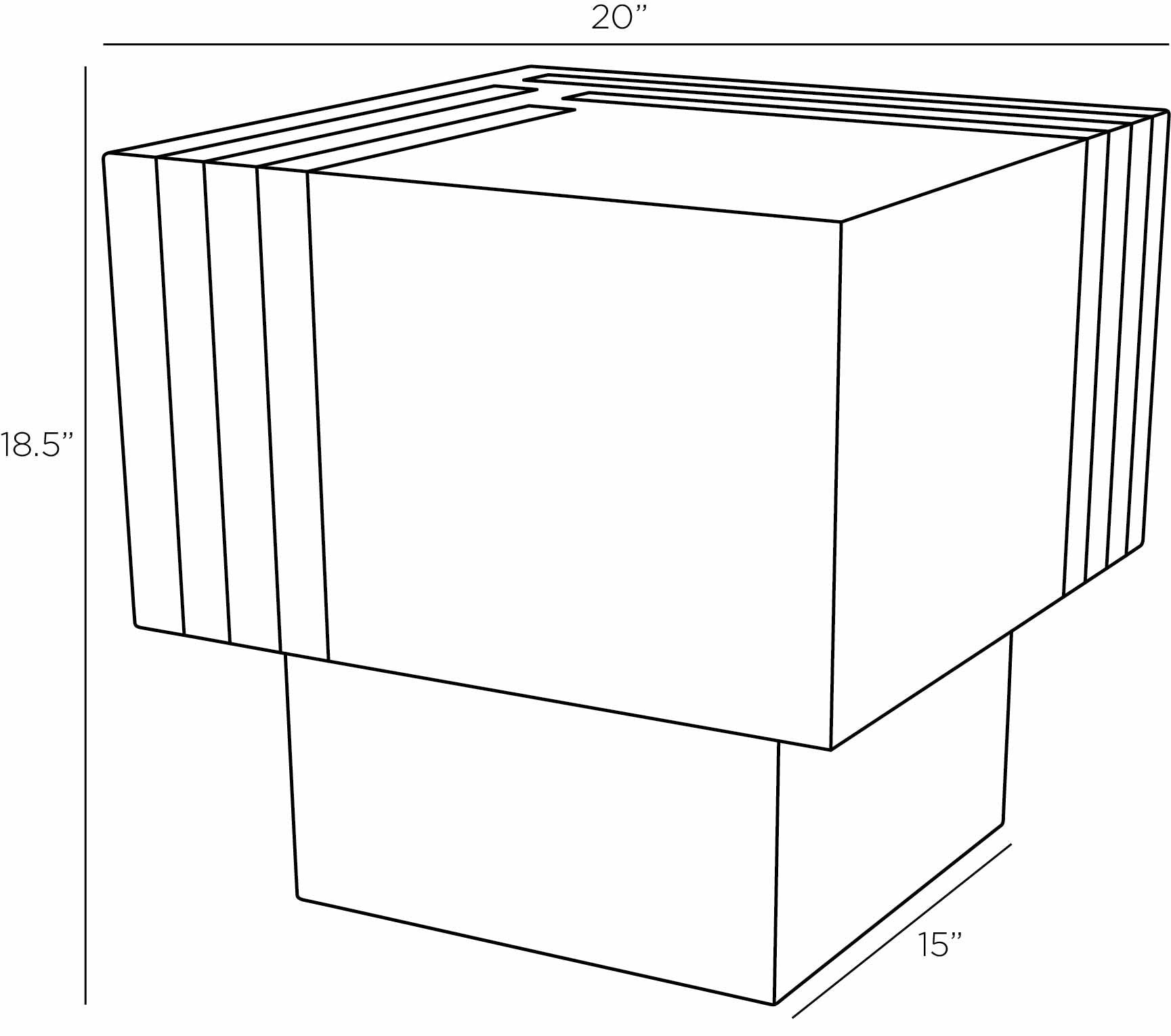 arteriors burton end table diagram