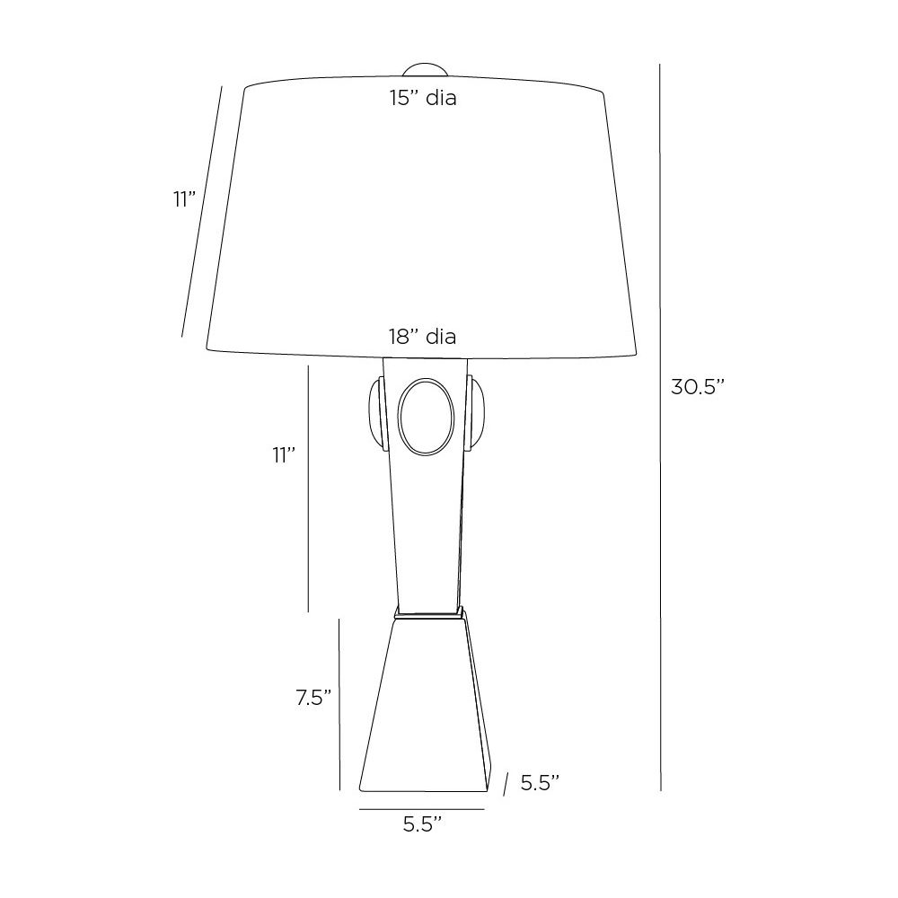 arteriors cairo lamp diagram