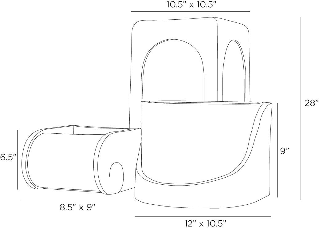 arteriors callie planters diagram